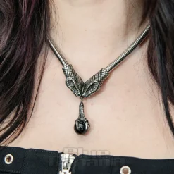 Killstar Snake Choker Necklace (Silver)