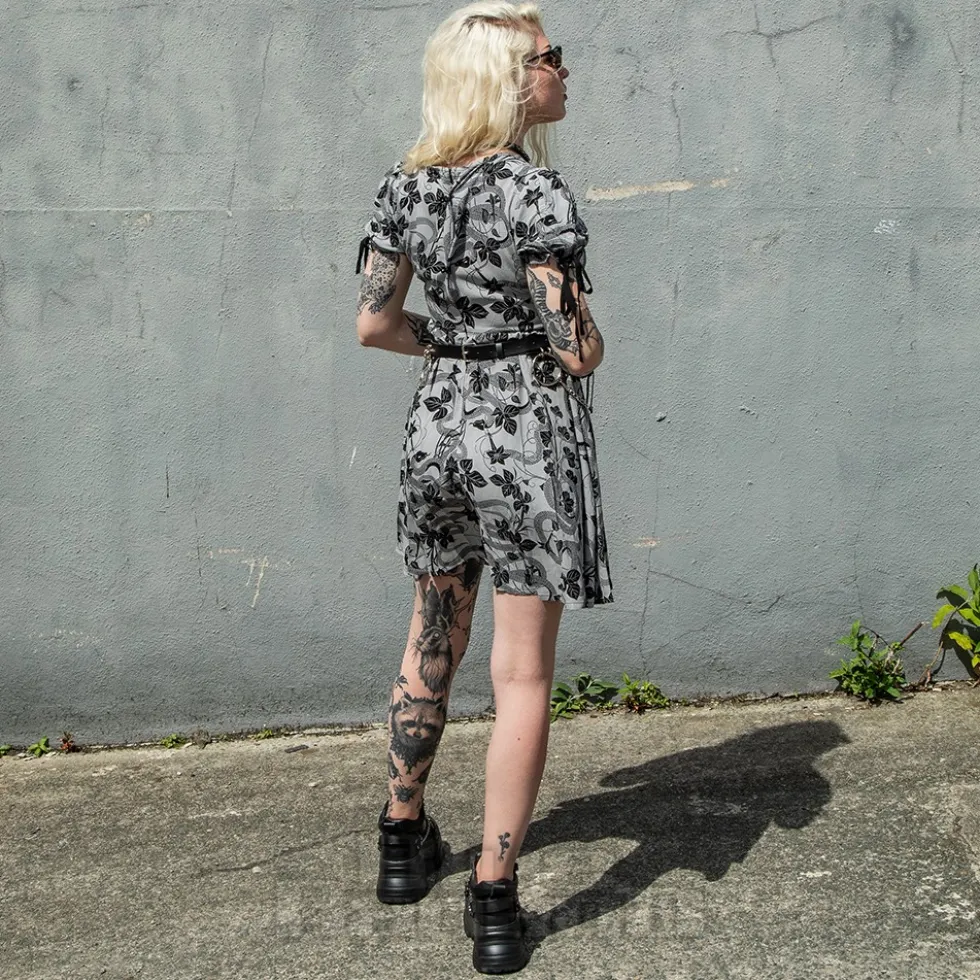 Killstar Venomous Rose Dress (Grey)