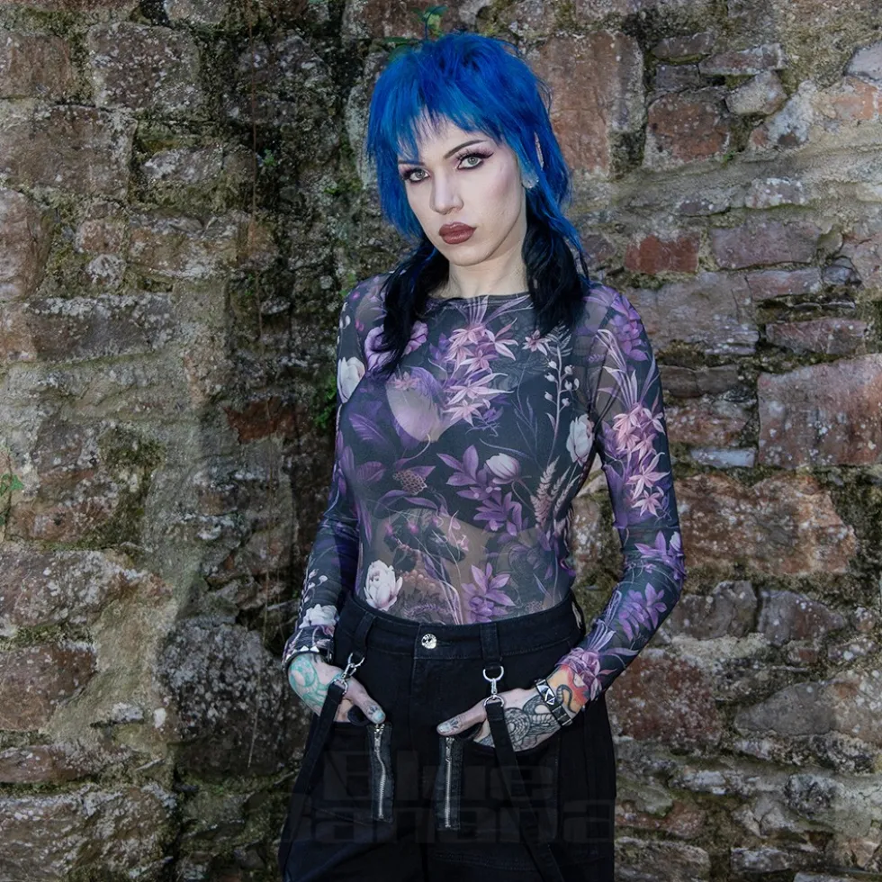 Killstar Wrenwell Mesh Top (Purple)