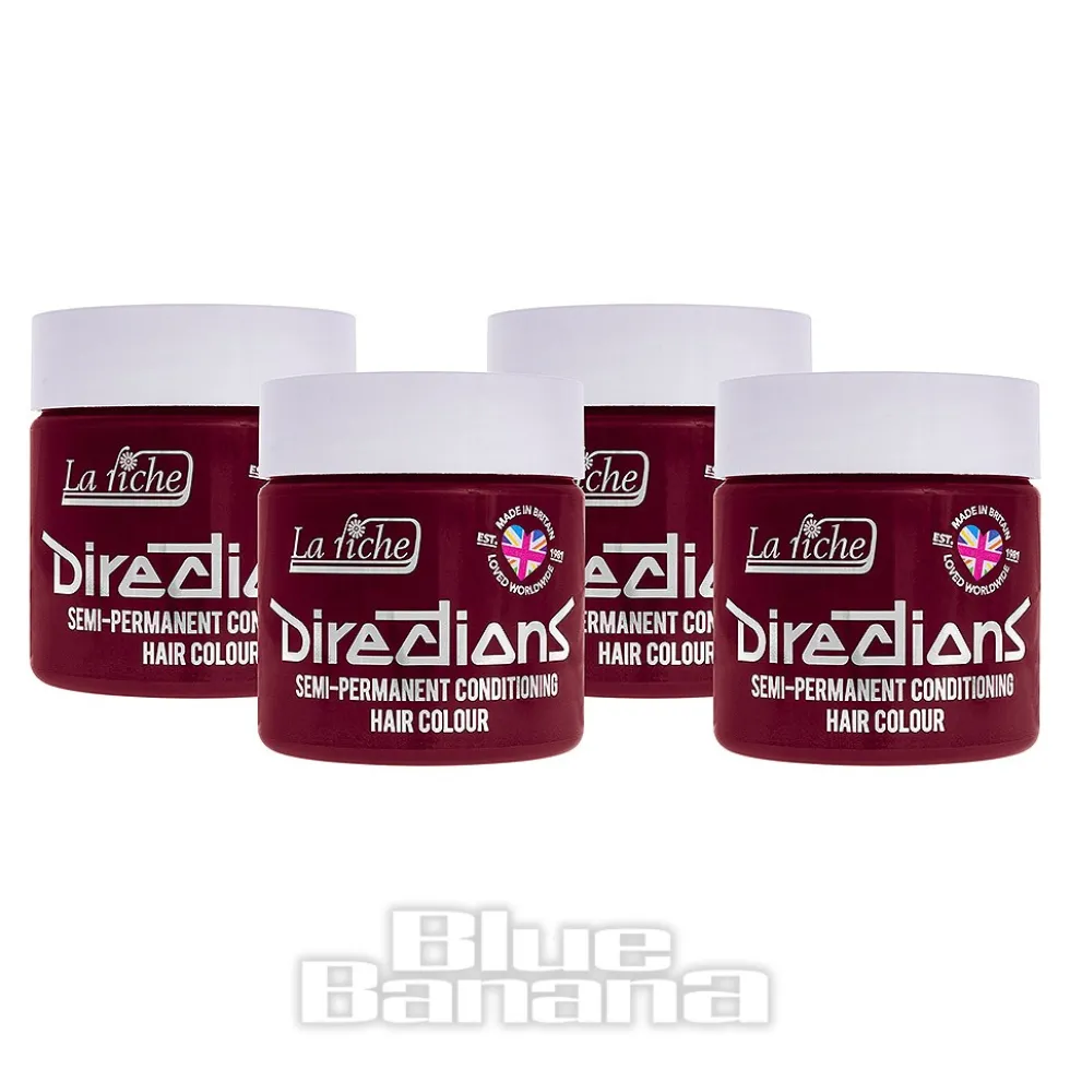 La Riche Directions Colour Hair Dye 4 Pack 100ml (Poppy Red)