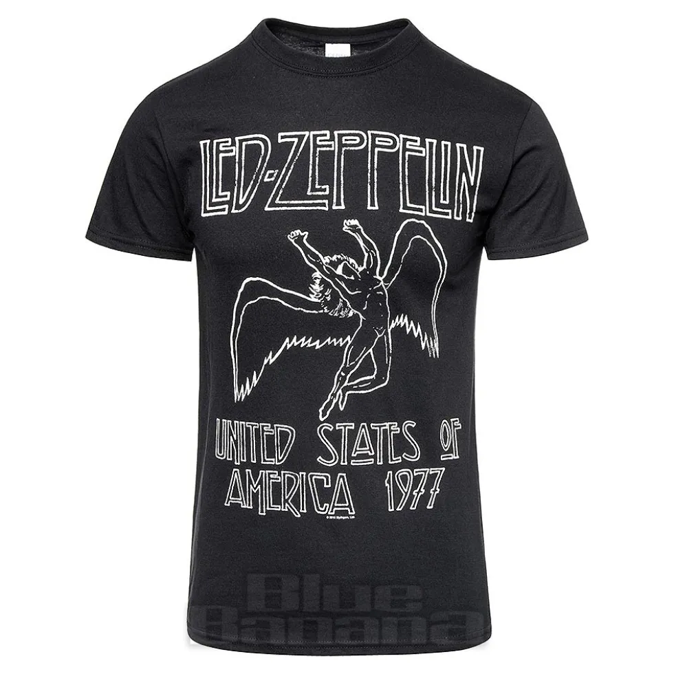 Led Zeppelin US 77 T-Shirt (Black)