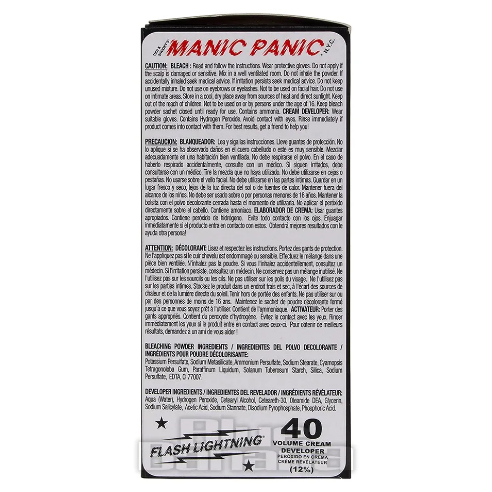 Manic Panic Amplified Hair Bleach Flash Lightning Kit (40 Volume)