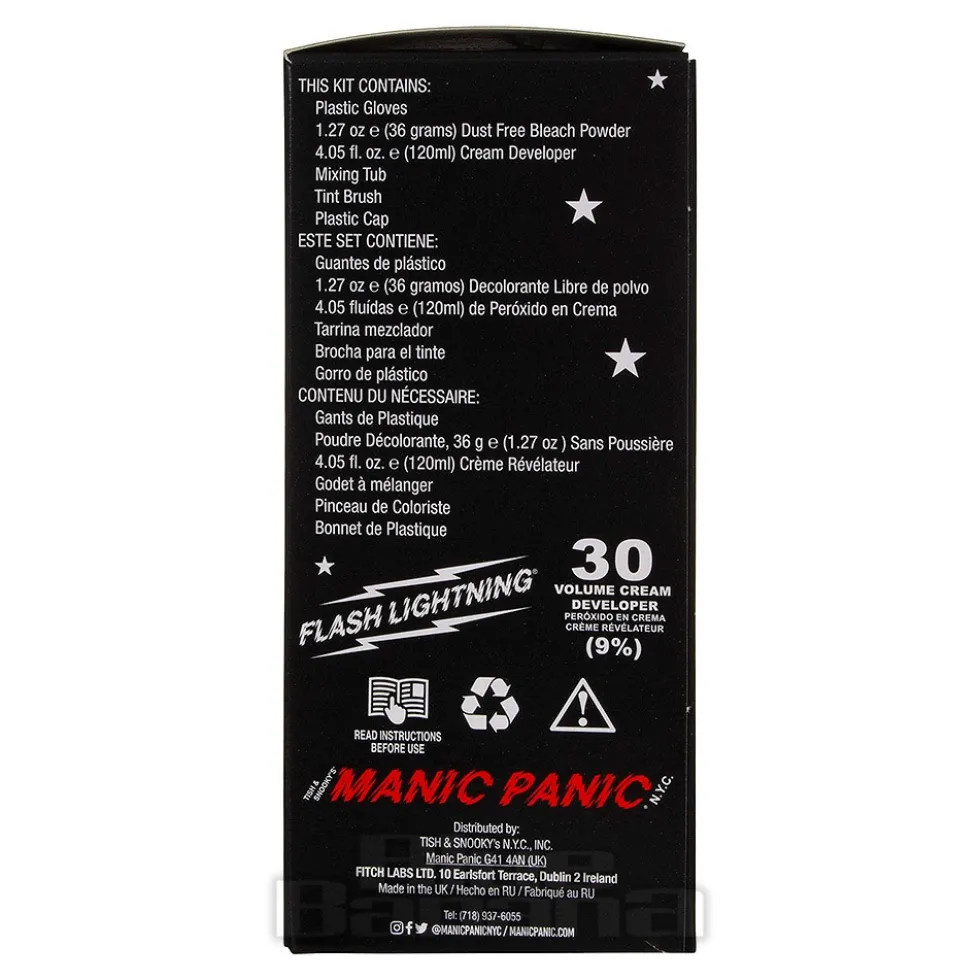 Manic Panic Flash Lightning Bleach Kit (30 Volume Cream Developer)