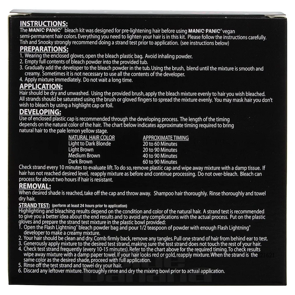 Manic Panic Flash Lightning Bleach Kit (30 Volume Cream Developer)