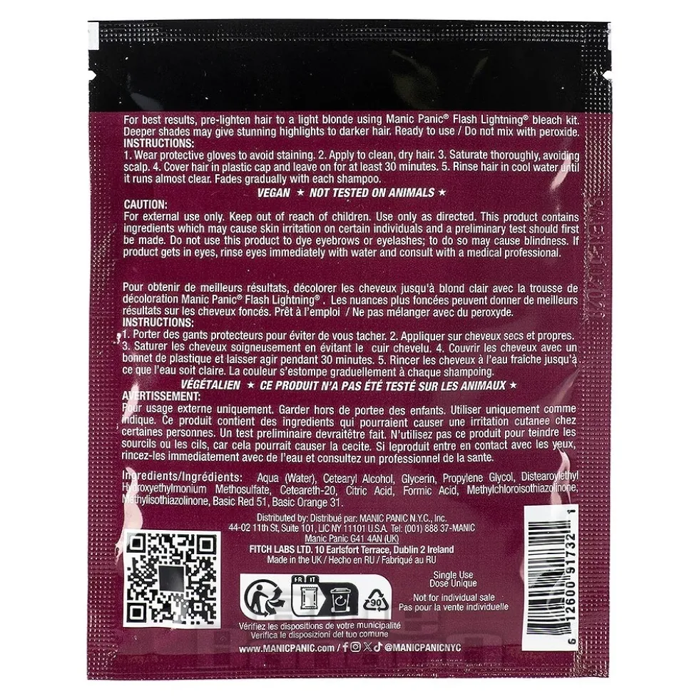 Manic Panic High Voltage Classic Cream Formula Colour Pouch (Vampire Red)