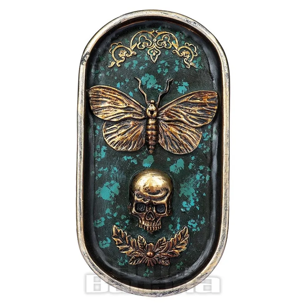 Nemesis Now Death's Head Incense Holder (Blue)