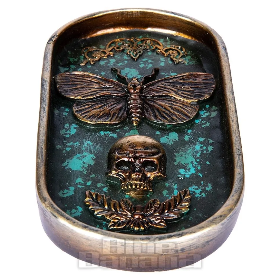 Nemesis Now Death's Head Incense Holder (Blue)