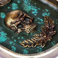 Nemesis Now Death's Head Incense Holder (Blue)