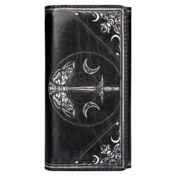 Nemesis Now Death's Head Moth Embossed Gothic Purse (Black)