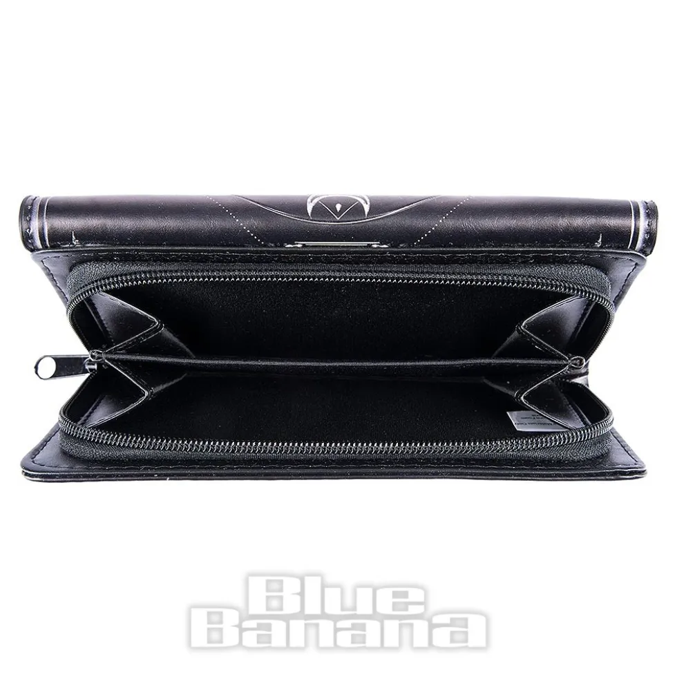 Nemesis Now Death's Head Moth Embossed Gothic Purse (Black)