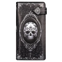 Nemesis Now Gothic Baroque Skull Embossed Purse (Black)