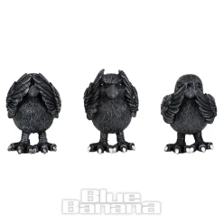 Nemesis Now 3 Wise Ravens Figurines (8.7 CM)