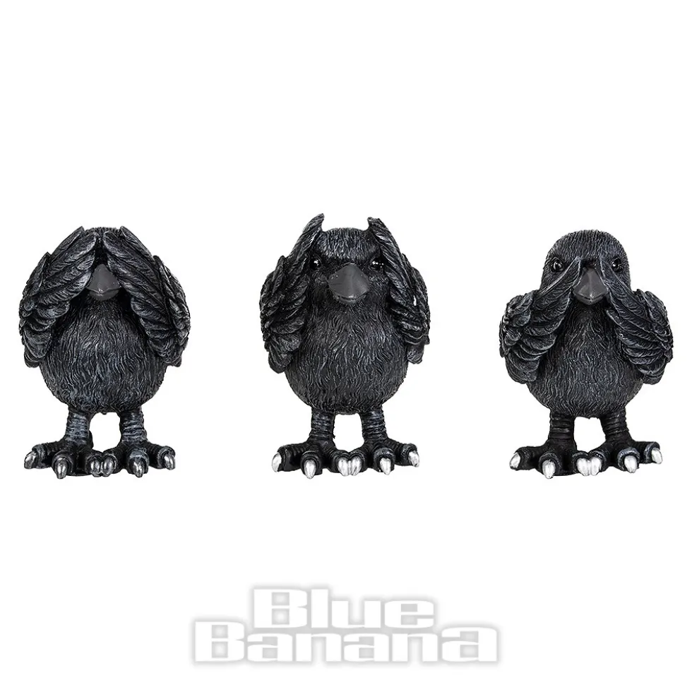 Nemesis Now 3 Wise Ravens Figurines (8.7 CM)