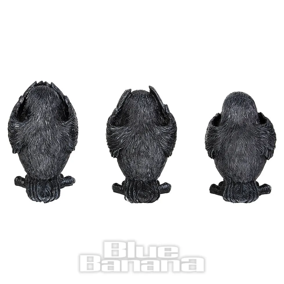 Nemesis Now 3 Wise Ravens Figurines (8.7 CM)