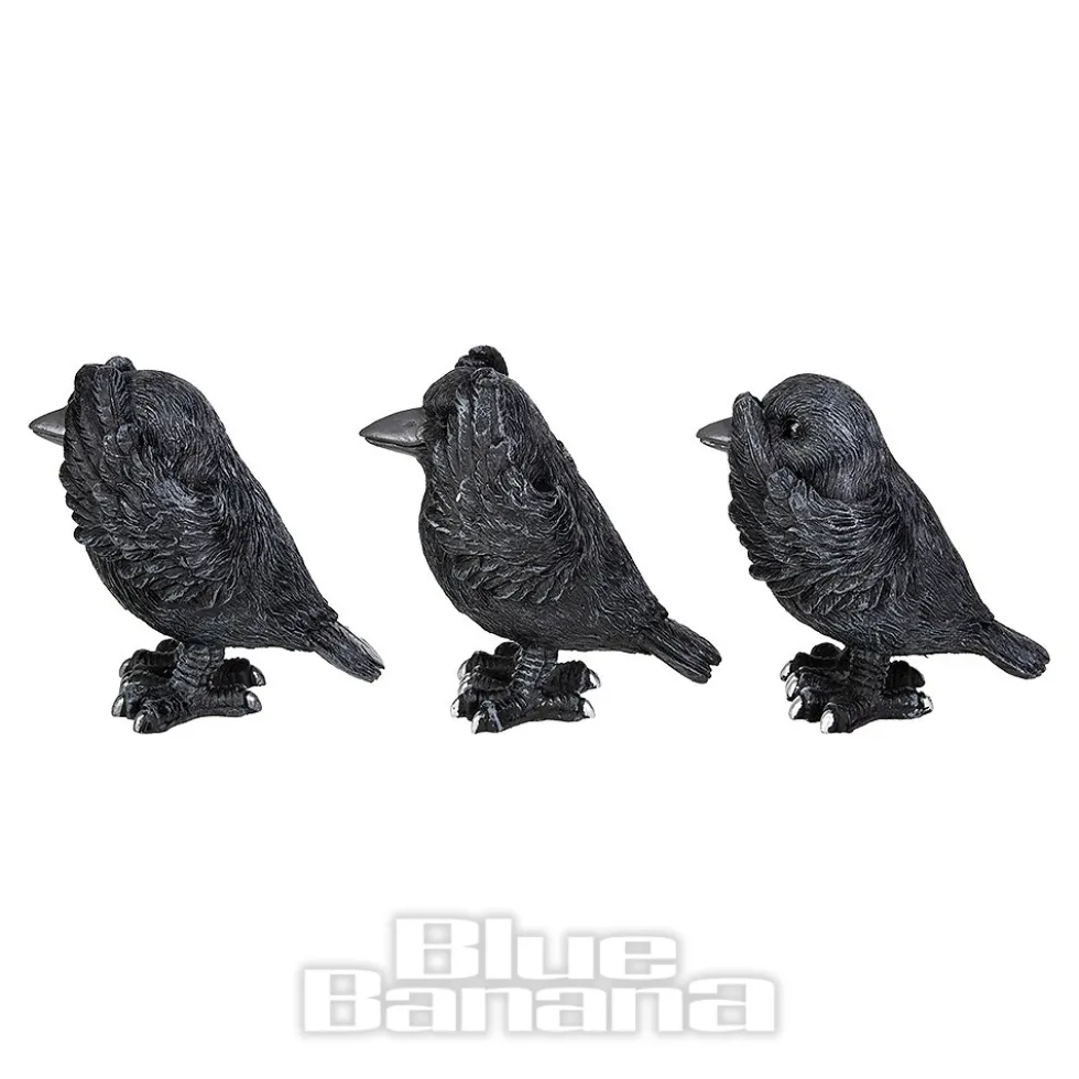 Nemesis Now 3 Wise Ravens Figurines (8.7 CM)