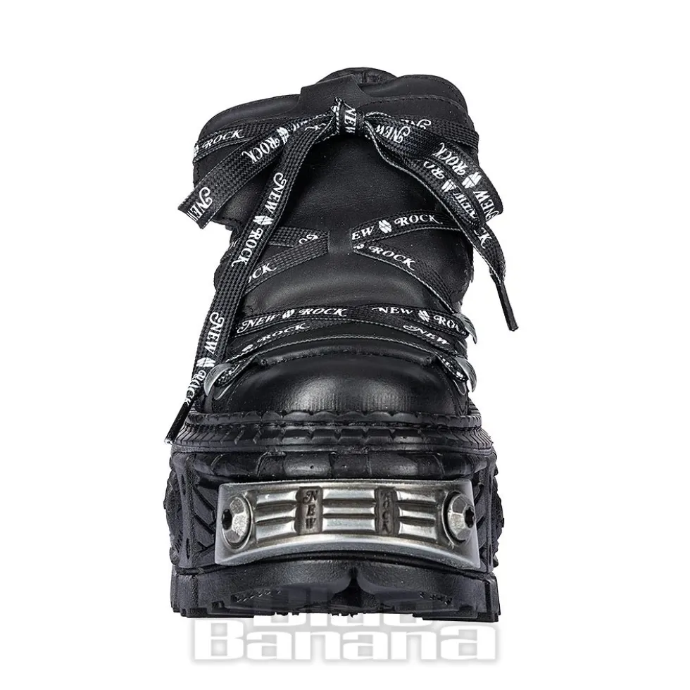New Rock M-106 C4 Laces Shoe (Black)
