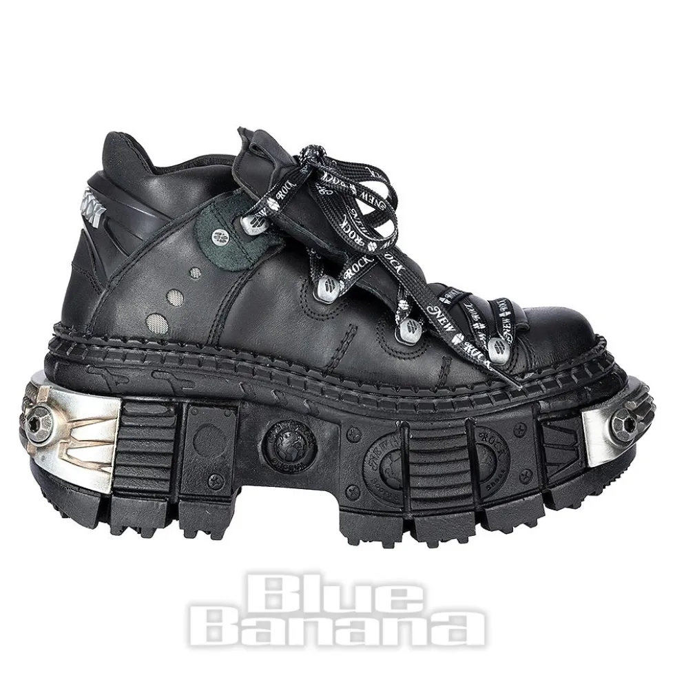 New Rock M-106 C4 Laces Shoe (Black)