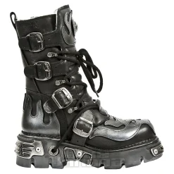 New Rock M.107-S2 Reactor Demon Flame Calf Boots (Black)