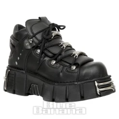 New Rock M-106-VS1 Vegan Ankle Boots (Black)