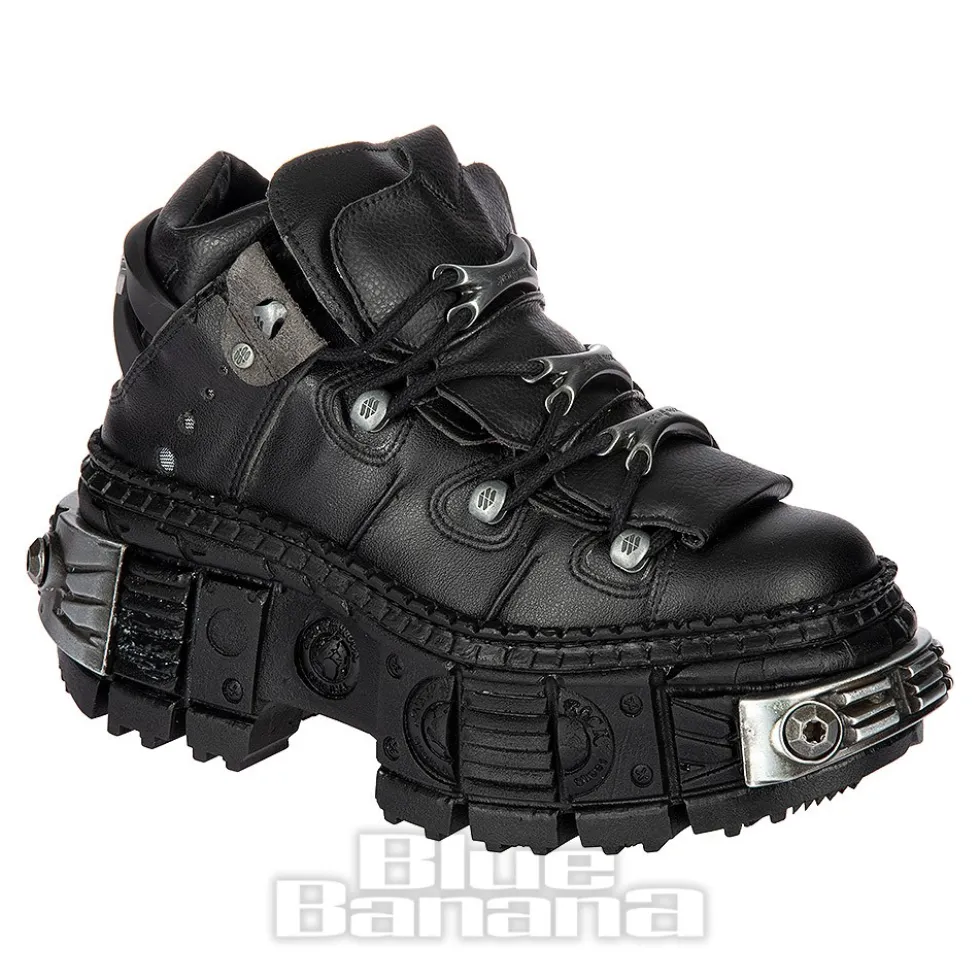 New Rock M-WALL106-V17 Vegan Shoes (Black)
