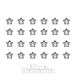 Nose Stud Star 24pc Set (Crystal)