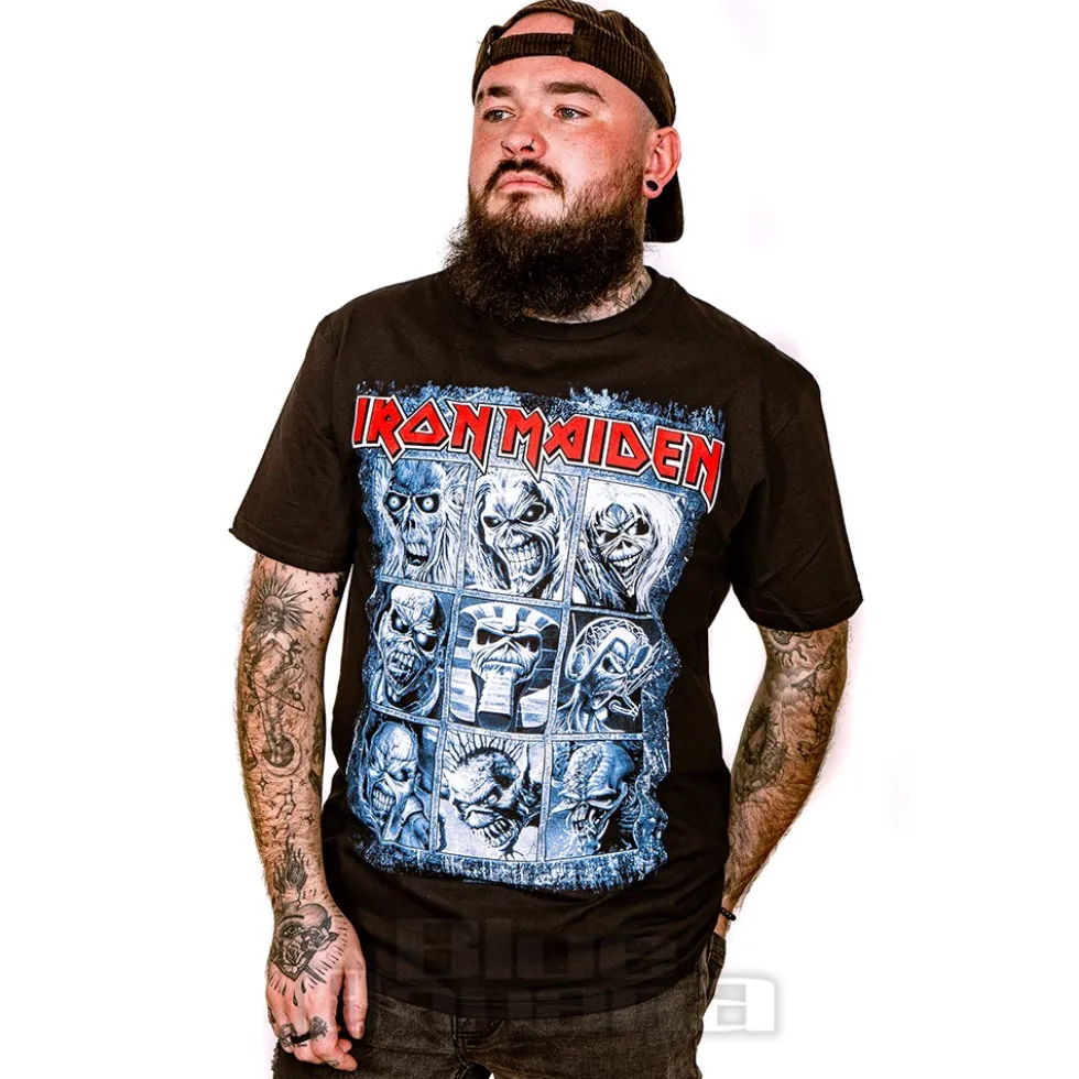 Official Iron Maiden 9 Eddies T Shirt (Black)