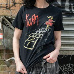 Official Korn Follow the Leader Hopscotch T-Shirt (Black)