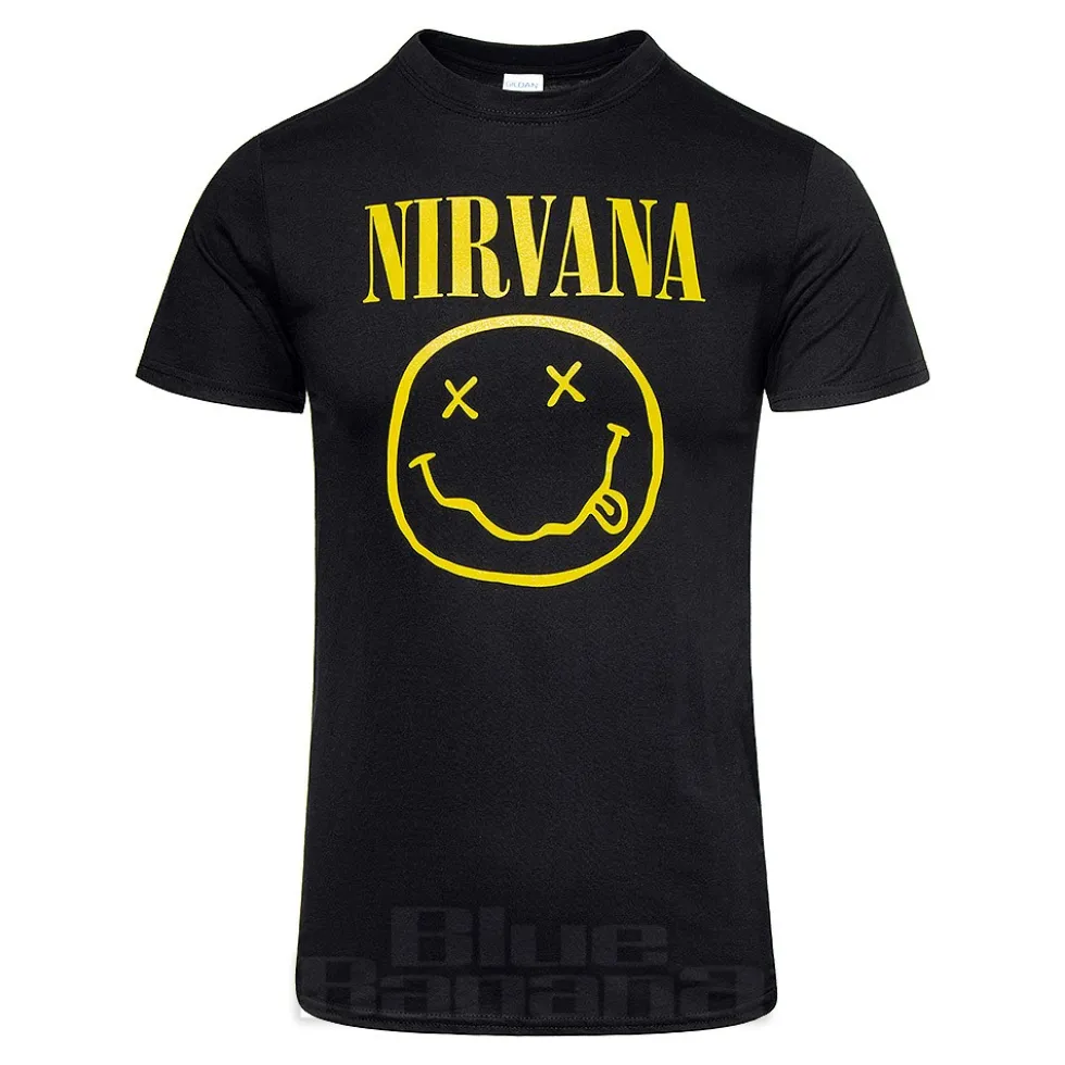 Official Nirvana Smiley Face T Shirt (Black)