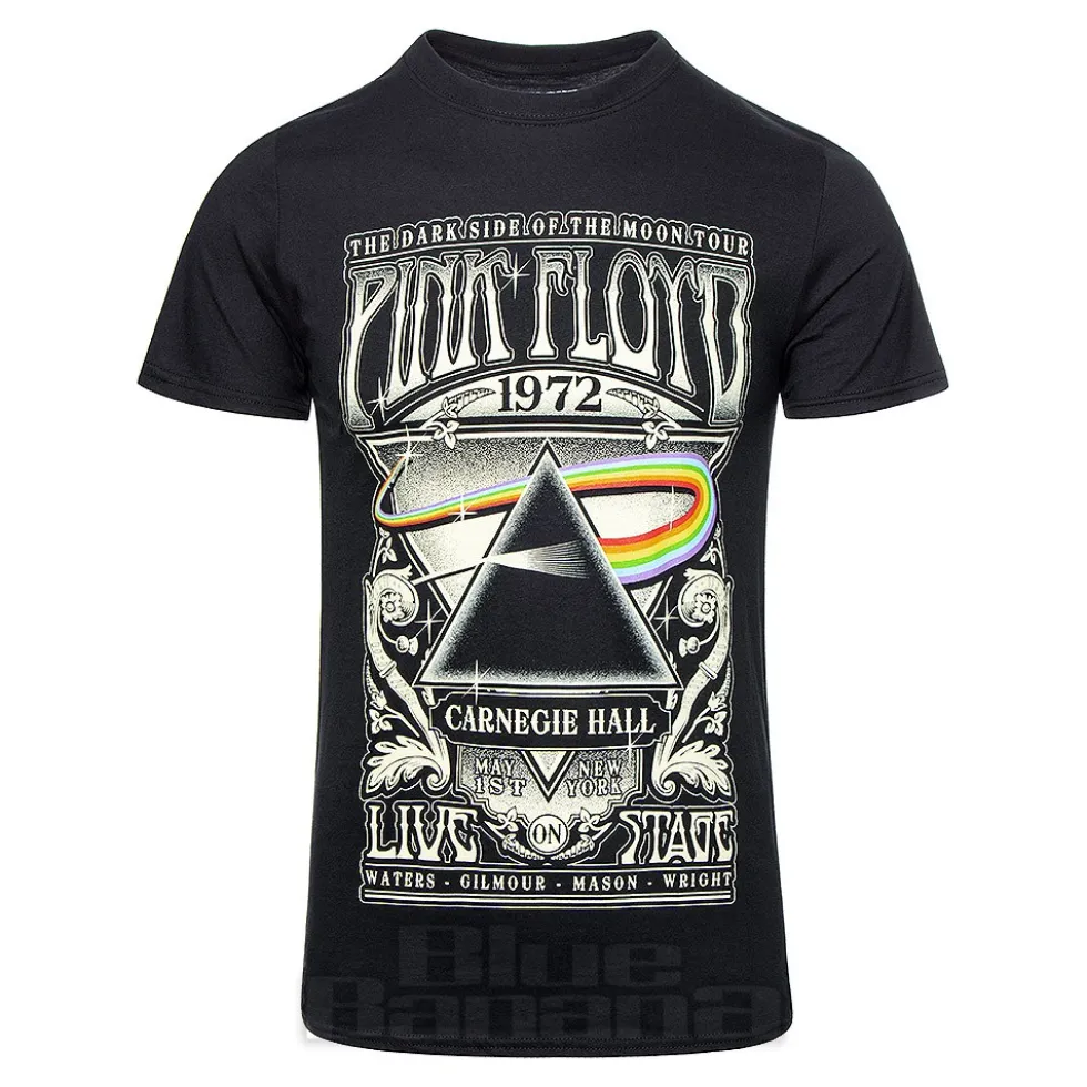 Official Pink Floyd Carnegie Hall 1972 T Shirt (Black)