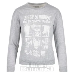 Official Ziggy Stardust Crew Neck Sweatshirt (Grey)