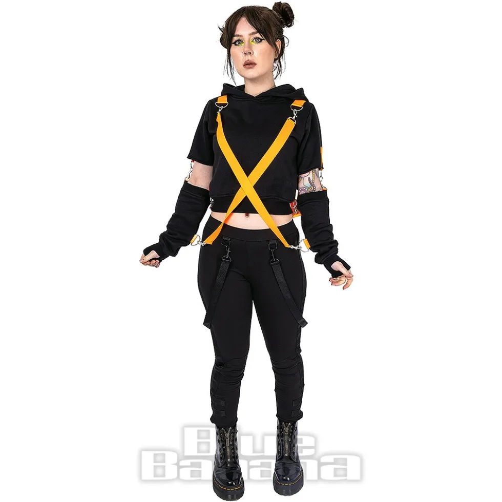 Poizen Industries Dystopian Hoodie (Black/Orange)