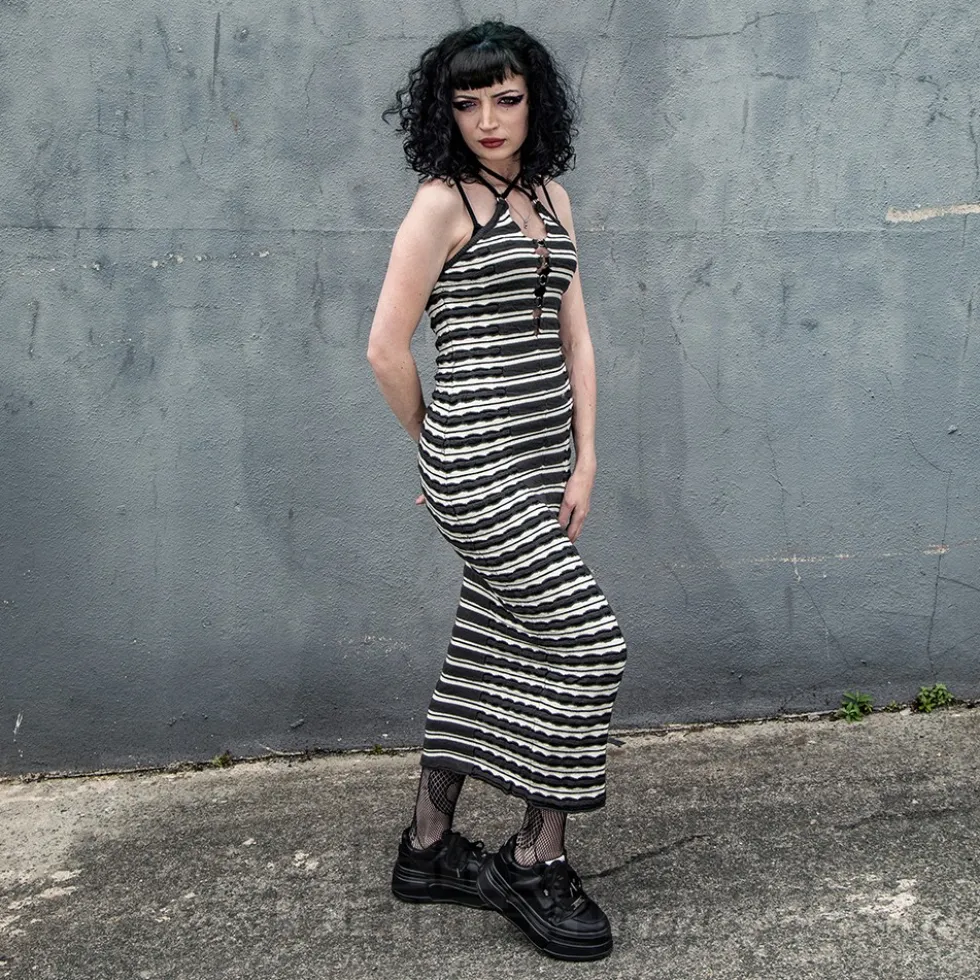 Ragged Priest Fever Dress (Charcoal)