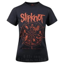 Slipknot Wheel Ladies T Shirt (Black)