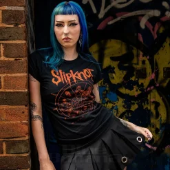Slipknot Wheel Ladies T Shirt (Black)