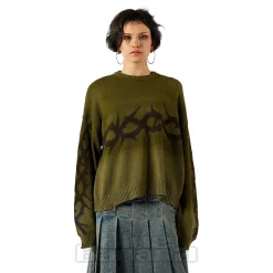 The Ragged Priest Crown Jumper (Green)
