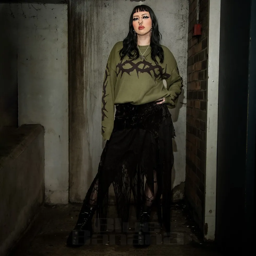 The Ragged Priest Crown Jumper (Green)